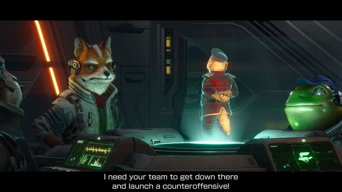 Fox McCloud and the Star Fox team appearing in a Switch 2 story cutscene