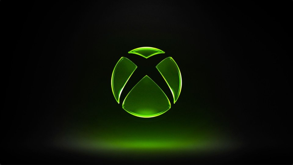 Xbox logo against a green and black background