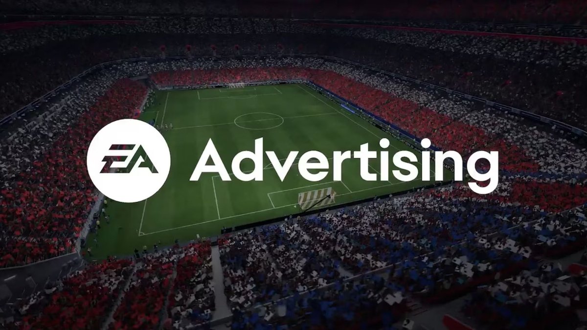 EA Advertising example showing branded overlays and sponsor-style placements in a sports game presentation