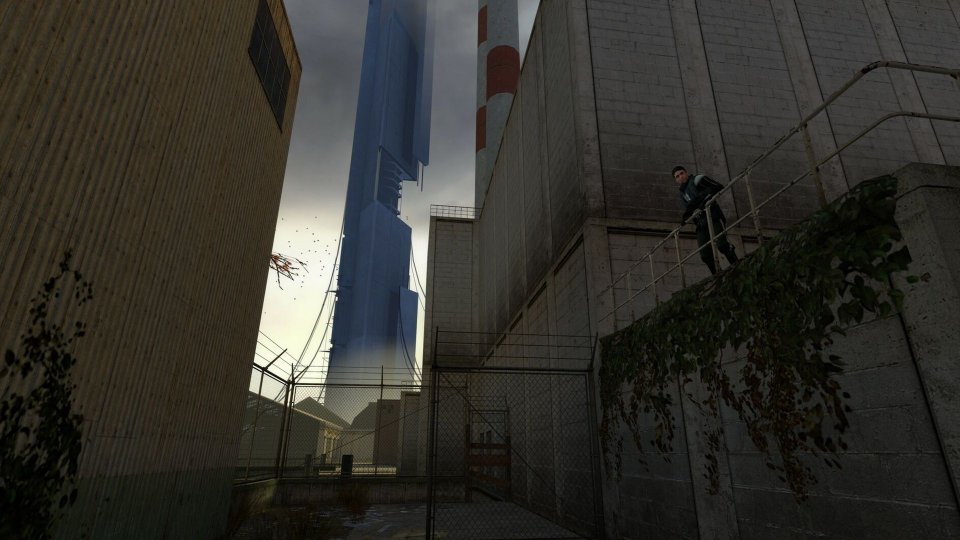 Gordon Freeman meeting Barney in Half-Life 2