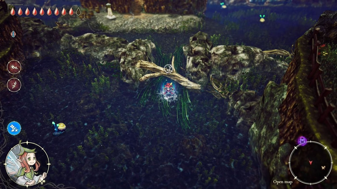 Elliot facing enemies during action RPG combat in The Adventures of Elliot