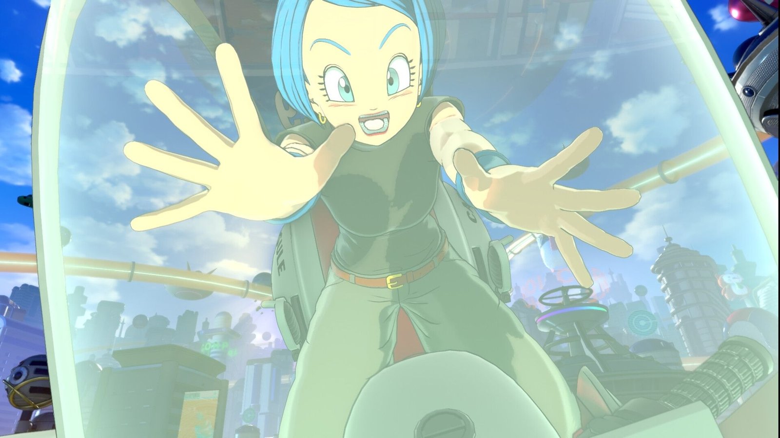 Bulma speaking during a Dragon Ball Xenoverse 3 story sequence