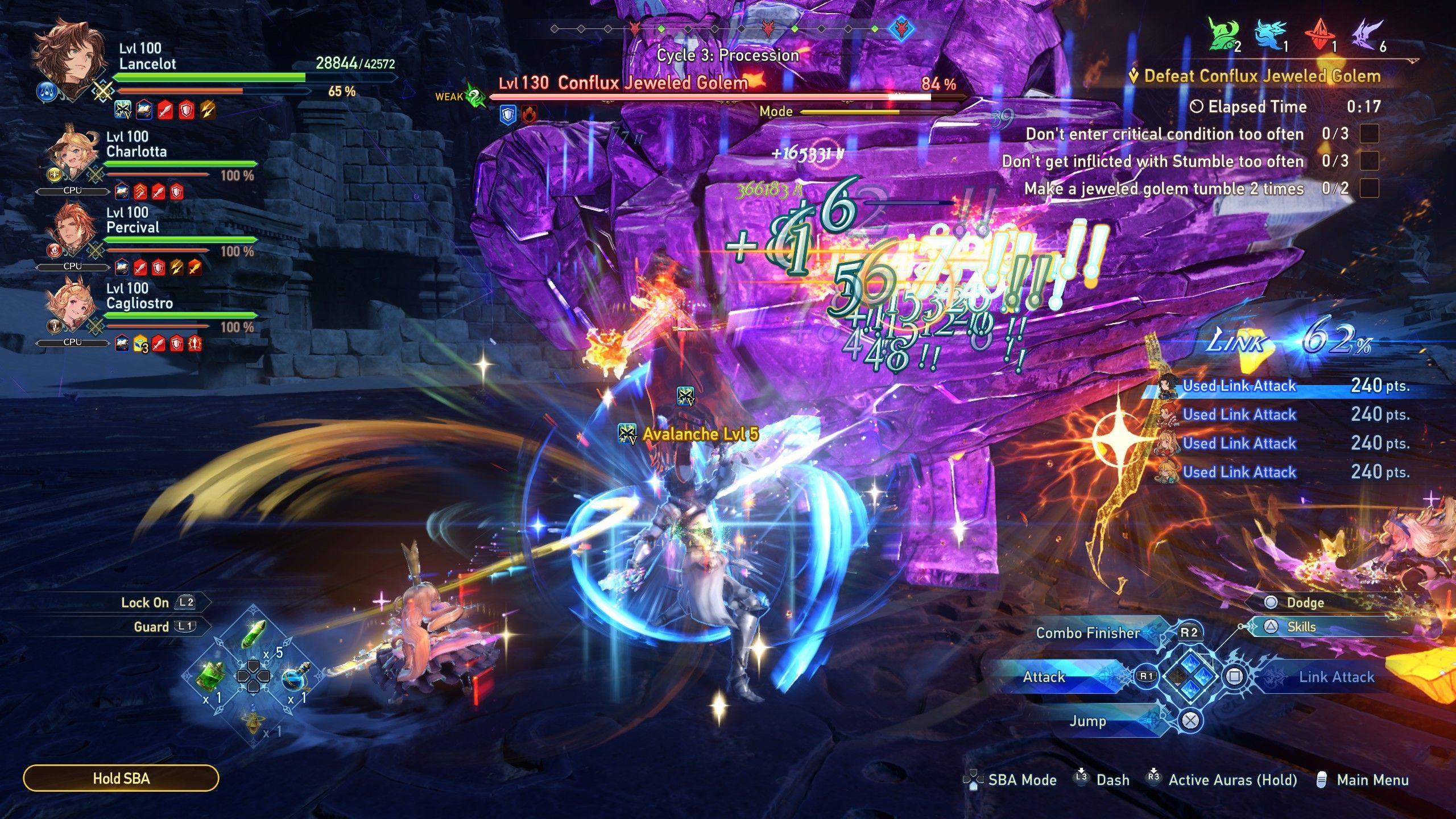 Lancelot fighting in Granblue Fantasy Relink Endless Ragnarok